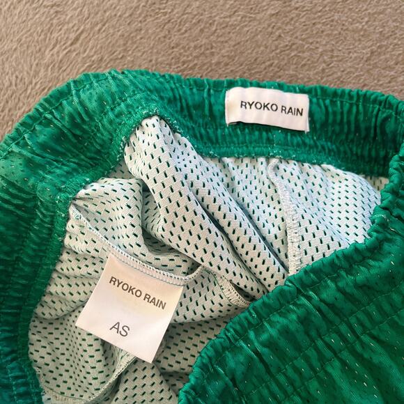 Ryoko Rain 2024 Green Mesh Breathable Drawstring Athletic Shorts Women’s Size S - Picture 5 of 9